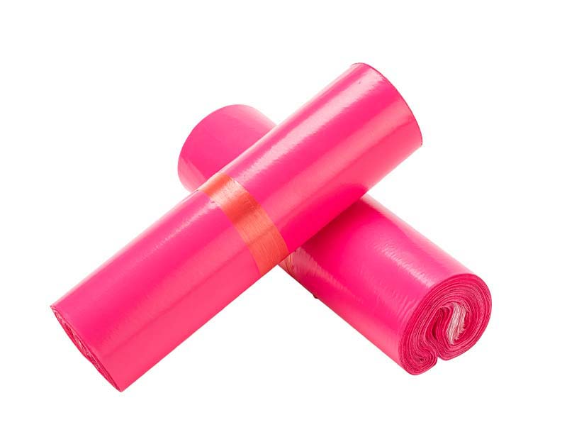 鄂城玫红色快递袋-02